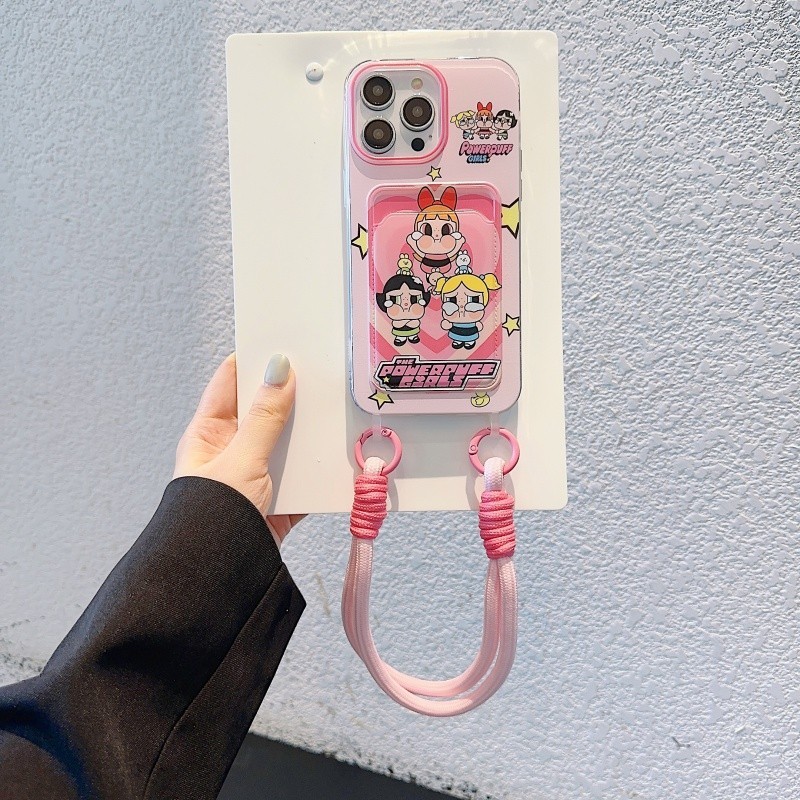 Popmart Card Pack Soft case สําหรับ iPhone 11 12 13 14 15 Pro Max TPU เคสป้องกันการตกพร้อมเชือกแขวนสําหรับ iPhone13 ปลอก