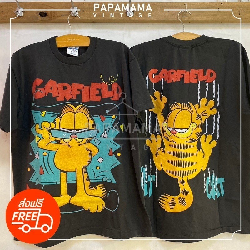 2024NEW [100% Cotton] [ GARFIELD ] @1998 tag WILD OATS การ์ฟิลด์ เสื้อการ์ตูน เสื้อวินเทจ papamama vintage shirt