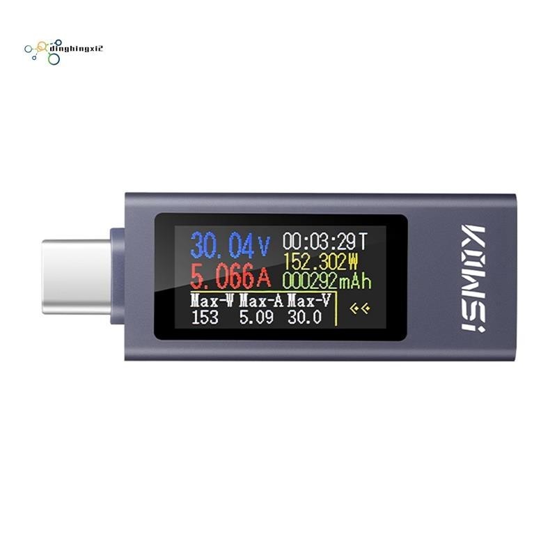 【dinghingxi2】KOWSI Power Meter Multi-Function Digital Display Ammeter Power Meter Type-C เครื่องทดสอบการชาร์จ
