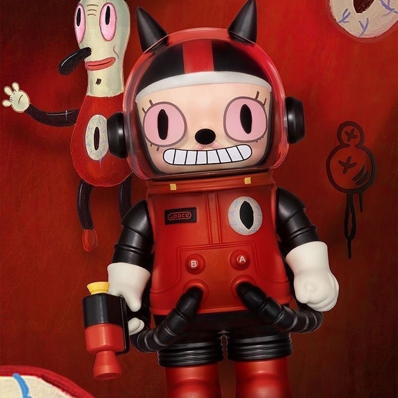 Popmart molly V.3 MEGA Space MOLLY ชุดครบรอบ100% ปีรุ่นที่3ของตกแต่งกล่องตาบอด