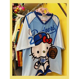 Funnyboom-american Retro Childlike ins เสื้อยืดแขนสั้นทรงหลว…