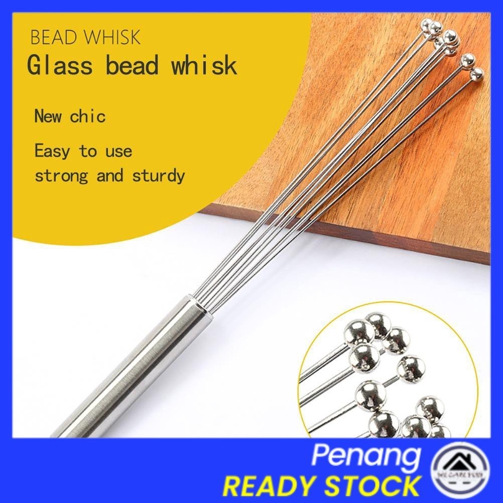 Wecareyou20 10 นิ้วสแตนเลสไข่ Beater Hand Whisk Mixer เครื่องมือห้องครัว Pemukul Telur นมครีม Butter