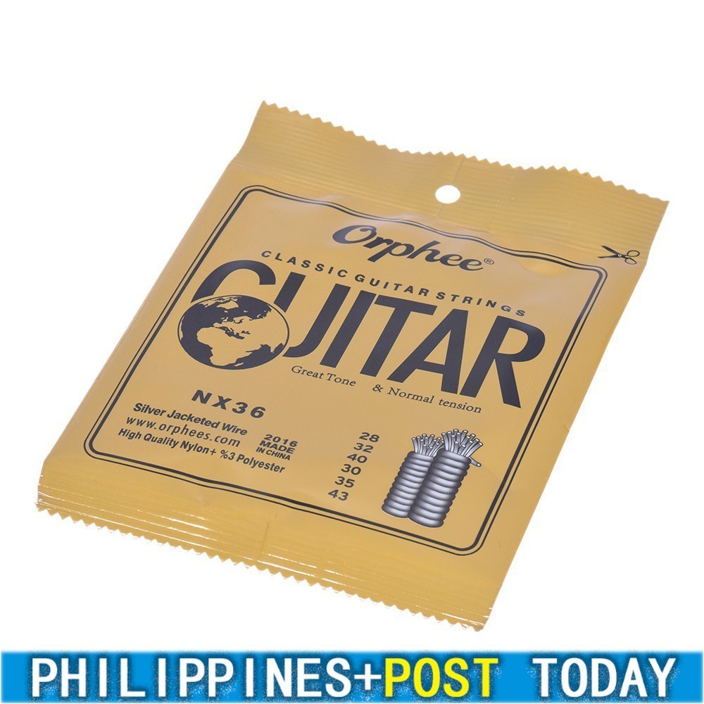 สายกีตาร์ Orphee NX36 Nylon Classical Guitar Strings 6pcs Full Set Replacement (.028-043)