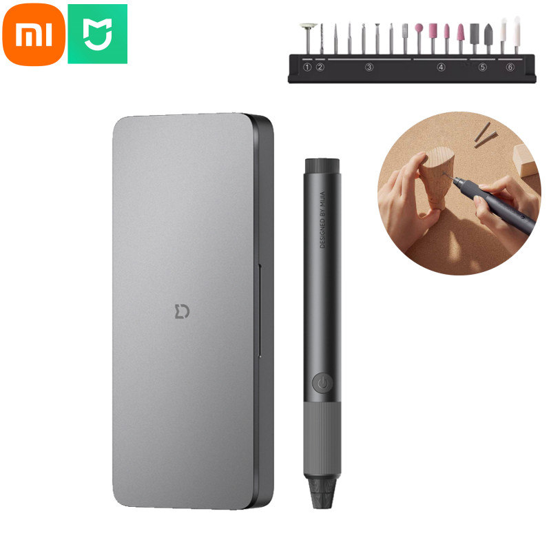 ปากกาบดไฟฟ้า Xiaomi 22000r/min มอเตอร์ไร้แปรงแกะสลักอย่างรวดเร็วขัด Burnishing เจาะเครื่องบดขนาดเล็กเครื่องมือบ้าน