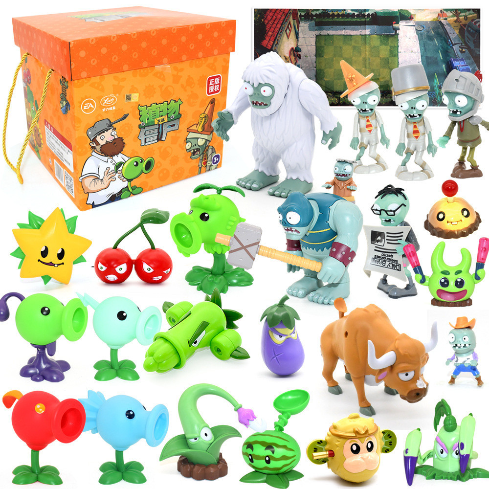 Spot ขายส่ง Plants vs. Zombies Toys Xuan Li 999-26รุ่นไฟชุดใหญ่ของเล่นเด็กหนังสติ๊กของเล่นเด็กของขวั