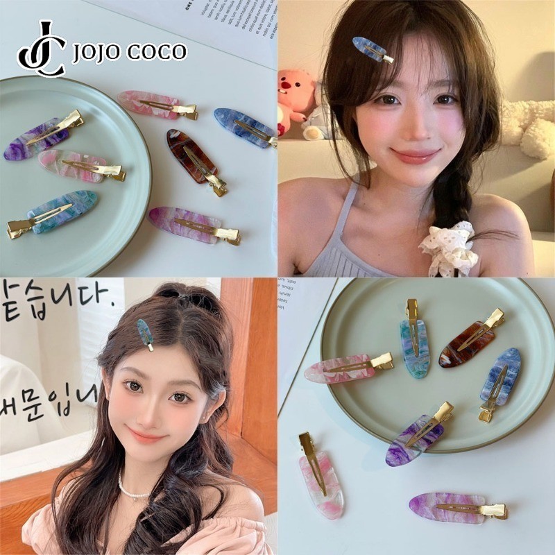 Jojo COCO กิ๊บติดผมไร้ตะเข็บหลากสีแฟชั่นเกาหลีหวานเครื่องประดับกิ๊บติดผมผู้หญิง