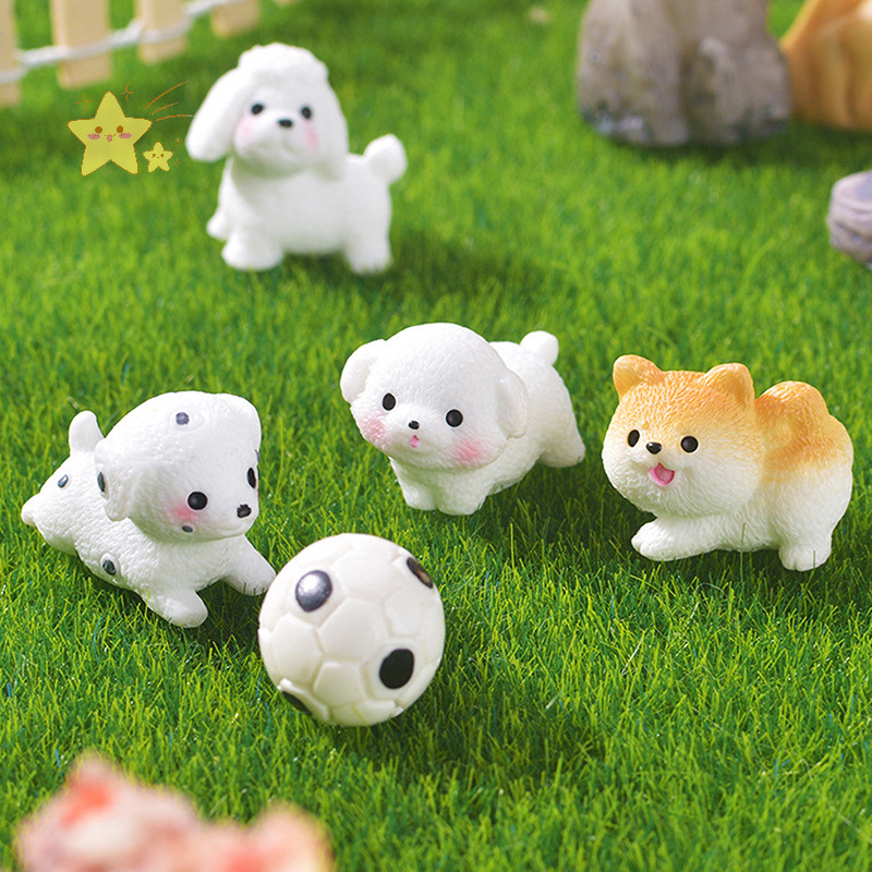 [JBTH] น่ารักการ์ตูนมินิสุนัขเรซิ่นตุ๊กตาจิ๋วเครื่องประดับ DIY อุปกรณ์ตกแต่งบ้าน Kawaii เดสก์ท็อปเครื่องประดับขนาดเล็กของขวัญ [JB]