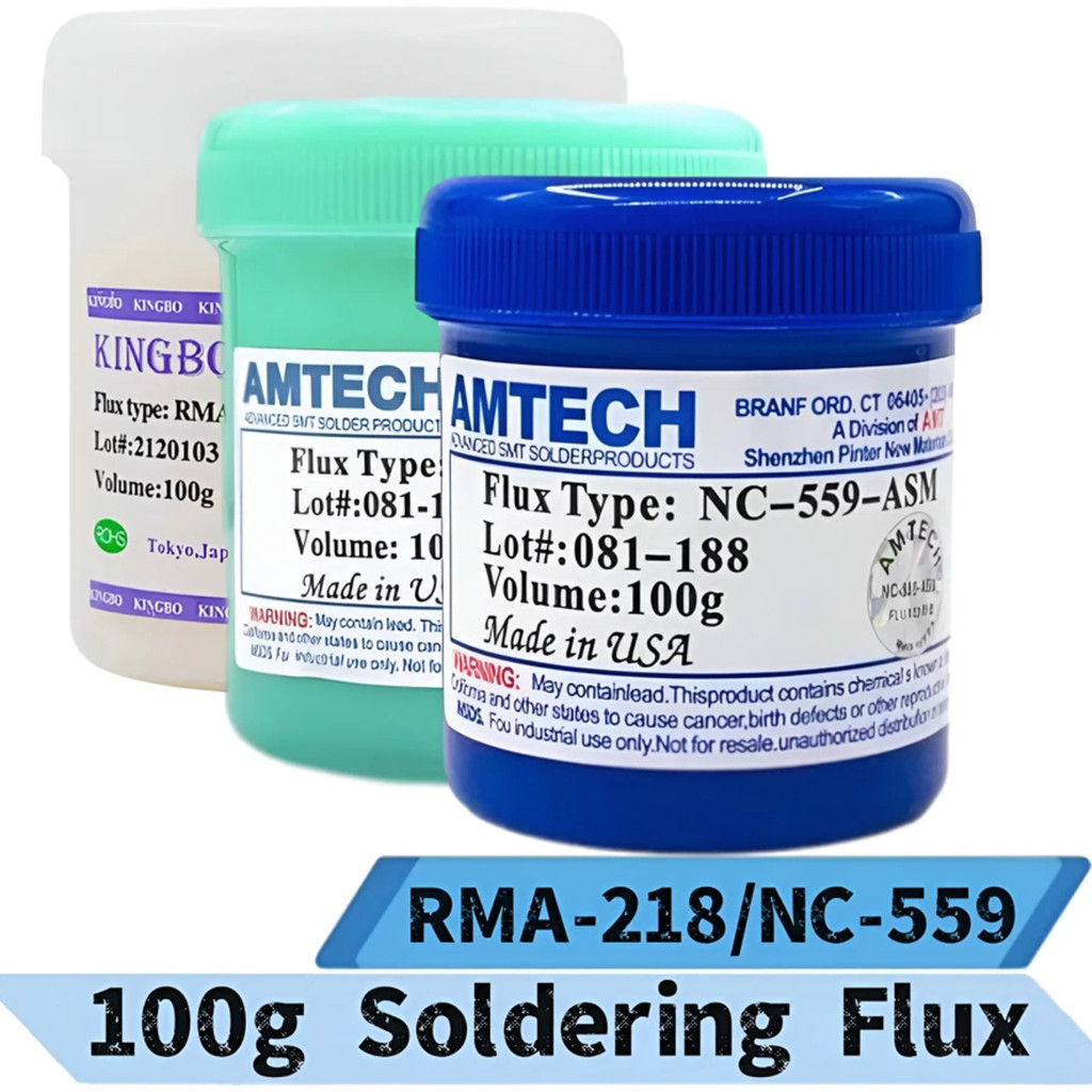 Flux Amtech Original NC 218 559 ASM Flux สําหรับบัดกรี 100g No-clean การประสาน Flux Tip Refresher การประสาน Pcb ซ่อมเชื่อม T