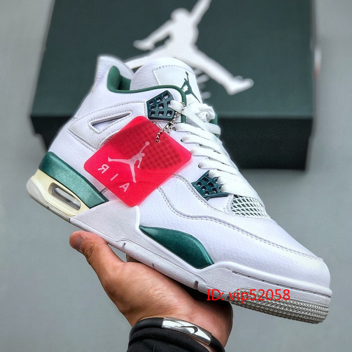 รองเท้าบาสเก็ตบอลair A/J 4 retroสีเขียวออกซิไดซ์ FQ8138-103