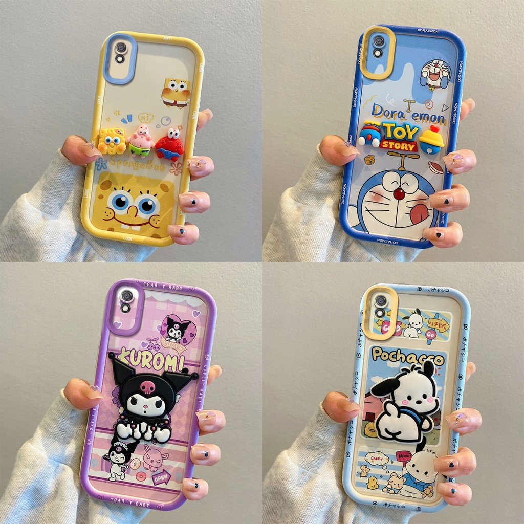 เคส Redmi 9A 9C 10A ซิลิโคนตุ๊กตาป้องกันการวางโทรศัพท์กรณีป้องกัน