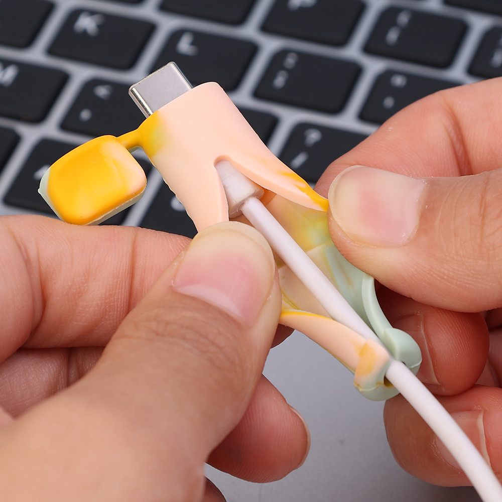 2 ชิ้น/เซ็ต Anti-Break Cable Protective Cover – Universal Cord Winder Protector – สายชาร์จโทรศัพท์ – สําหรับ iOS 18W/20W, USB-A, Type-C – สีลูกกวาด, ซิลิโคน, นุ่ม, ทนทาน ราคา ถูกที่สุด ดีลบีเคเค แกลเลอรีภาพที่ 8