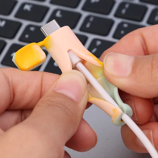 2 ชิ้น/เซ็ต Anti-Break Cable Protective Cover - Universal Cord Winder Protector - สายชาร์จโทรศัพท์ - สําหรับ iOS 18W/20W, USB-A, Type-C - สีลูกกวาด, ซิลิโคน, นุ่ม, ทนทาน