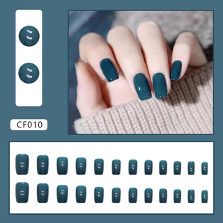 PPHOO✨#CF เล็บปลอม เล็บมือ ยาวกลาง สีสวย แฟชั่นสีเล็บ