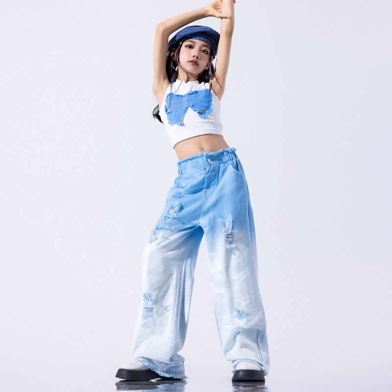 🔥พร้อมส่ง🔥 ชุดนักเต้นเด็ก / การเต้นรำของเด็กหญิงโดพามีน / นางแบบเดินระเบิดถนนฮิปฮอป - รูปที่ 2