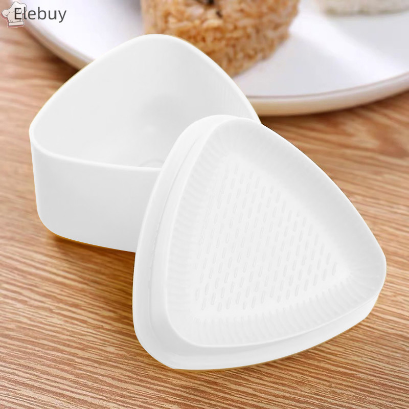 Elebuy แม่พิมพ์ซูชิเครื่องทําซูชิข้าวอาหารเกรดอาหารกดสามเหลี่ยมเครื่องทําซูชิแม่พิมพ์ Bento อุปกรณ์ค