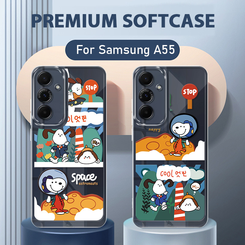 Snoopy Soft Case Samsung A55 5G ล่าสุดปลอกน่ารัก Samsung A55 5G Case Hp Clear Spiderman Samsung A15 