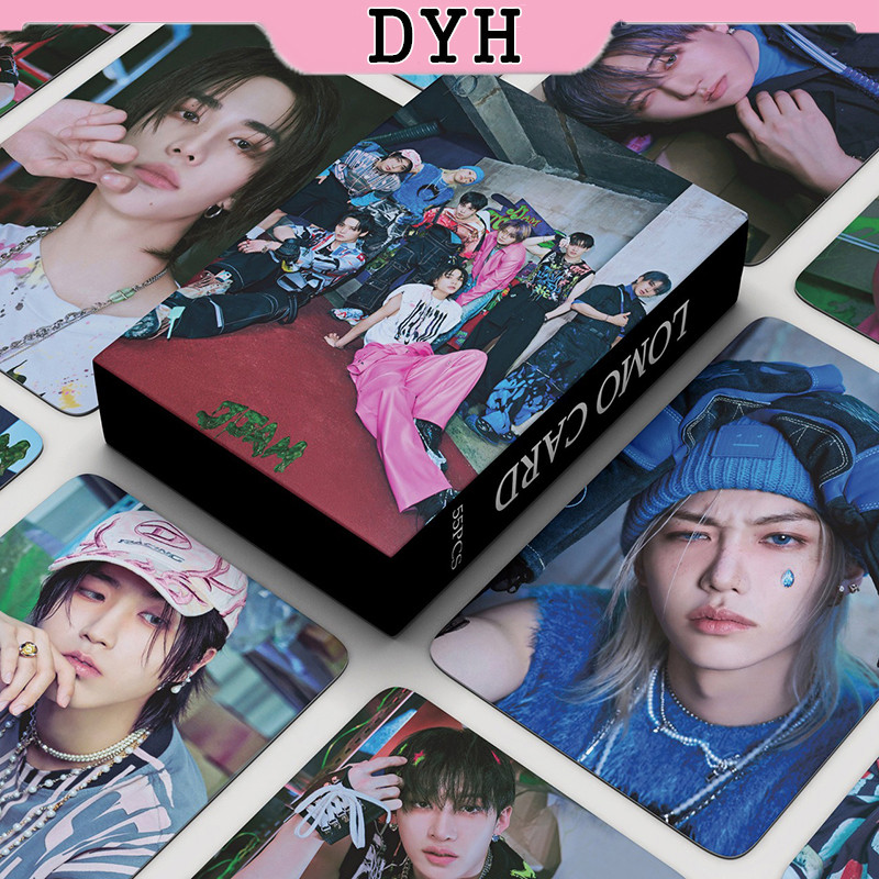 Dyh 55 ชิ้น/กล่อง Stray Kids Photocards JJAM อัลบั้ม KPOP LOMO การ์ดคอลเลกชัน