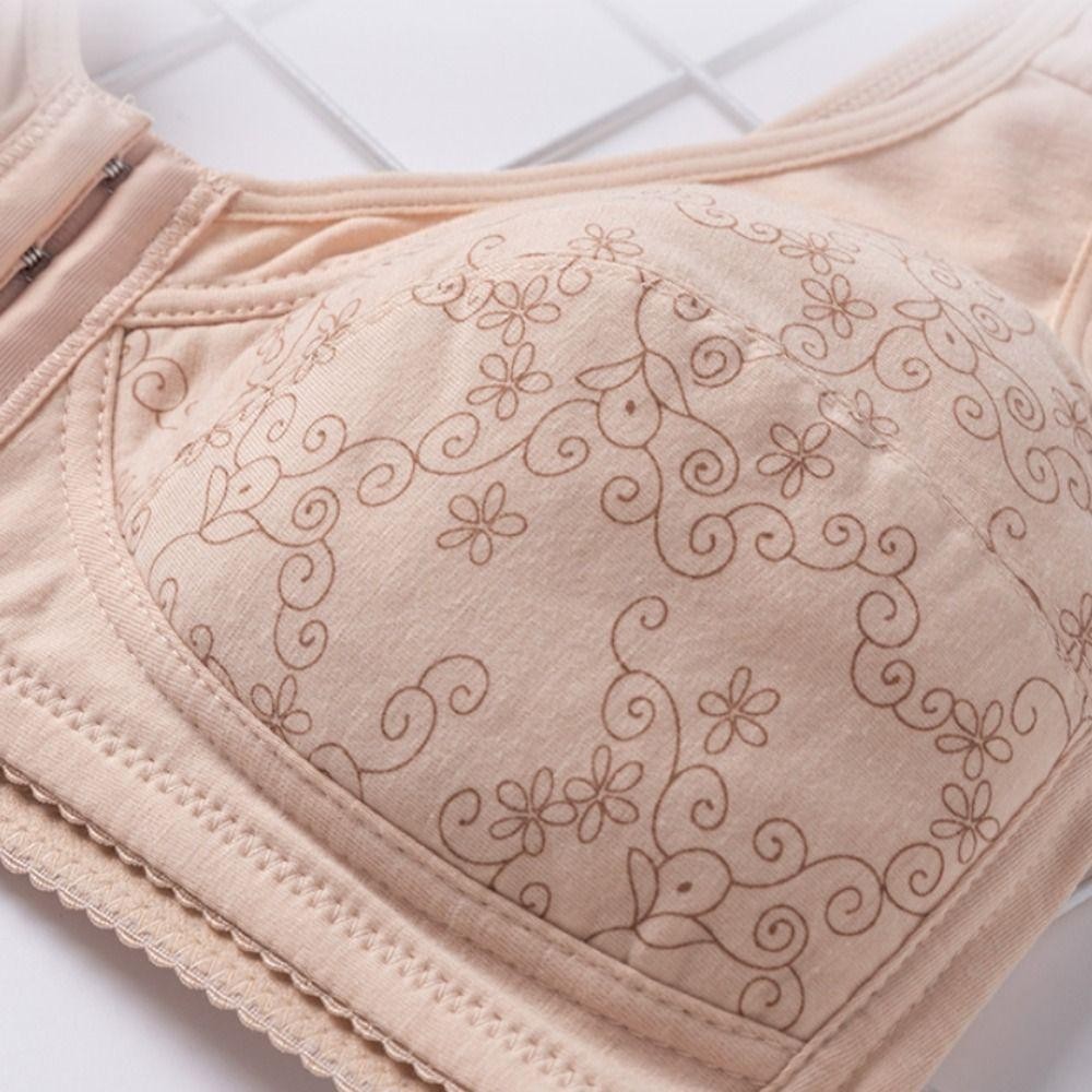 Kissfashionstyle บรากระดุมหน้า,บางสะดวกผู้หญิงชุดชั้นใน,Breathable Widen Straps Plus Sizeไม่มีแผ่นรองหน้าอกชุดชั้นในผู้สูงอายุ - รูปที่ 7