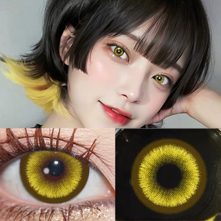 [COD] 1 คู่คอสเพลย์คอนแทคเลนส์สีสีเหลืองนักเรียน Softlens ฮาโลวีน
