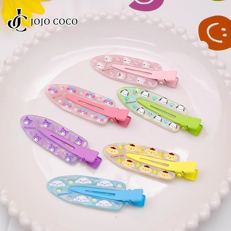 Jojo COCO Sanrio กิ๊บติดผมผู้หญิงด้านข้าง Bangs คลิปเด็ก Duckbill คลิปเครื่องประดับผมหวาน + 1