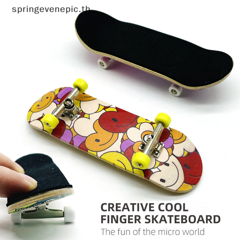 Springevenepic Finger Skateboard le Board 100*30mm ปลายนิ้วของขวัญสร้างสรรค์ Finger Sports Board ใหม่