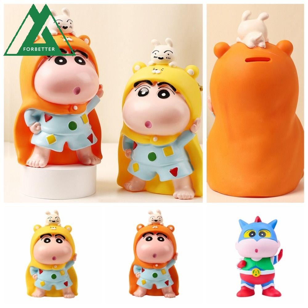 Forbetter กระปุกออมสินเครยอนชินจัง, ถังออมทรัพย์ Superman Crayon Shin Chan กล่องเงิน, เสื้อคลุมสะสมขนาดใหญ่ตกแต่ง Crayon Shin Chan เด็กกล่องเก็บเหรียญเงินสด