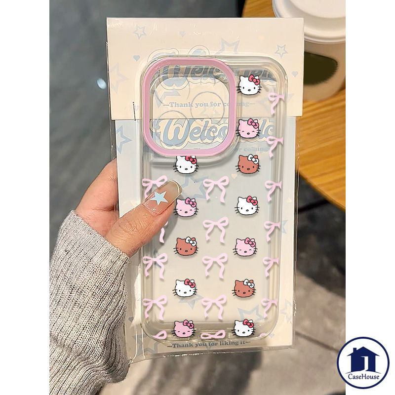 เคสนิ่มใสลายโบว์ Hello Kitty สุดน่ารัก เข้ากันได้กับ VIVO Y20 Y21 Y17s Y21s Y16 Y22 Y12i Y36 Y15 Y27 Y15s Y12 Y11 Y17