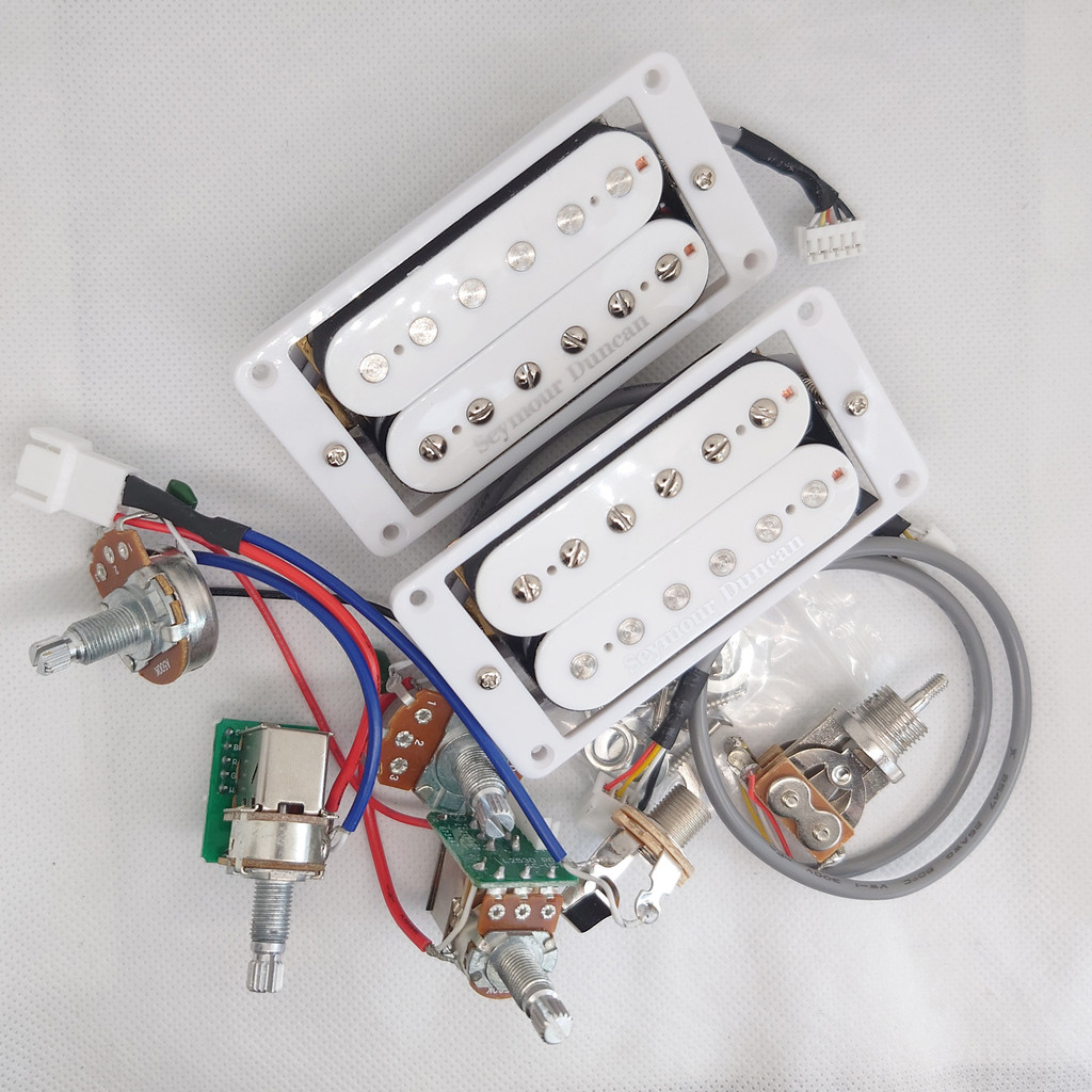 Seymour Duncan รถกระบะ SH1N SH4 Humbucker กีตาร์ไฟฟ้ารถกระบะ 4C สีขาวพร้อมสายไฟ Push-Pull 2V2T/2V1T 