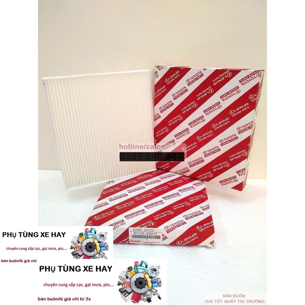 * กรองอากาศแอร์สําหรับ Toyota Vios, Corrola Altis, Camry, Innova, Fortuner (รหัส 87139-0N010)
