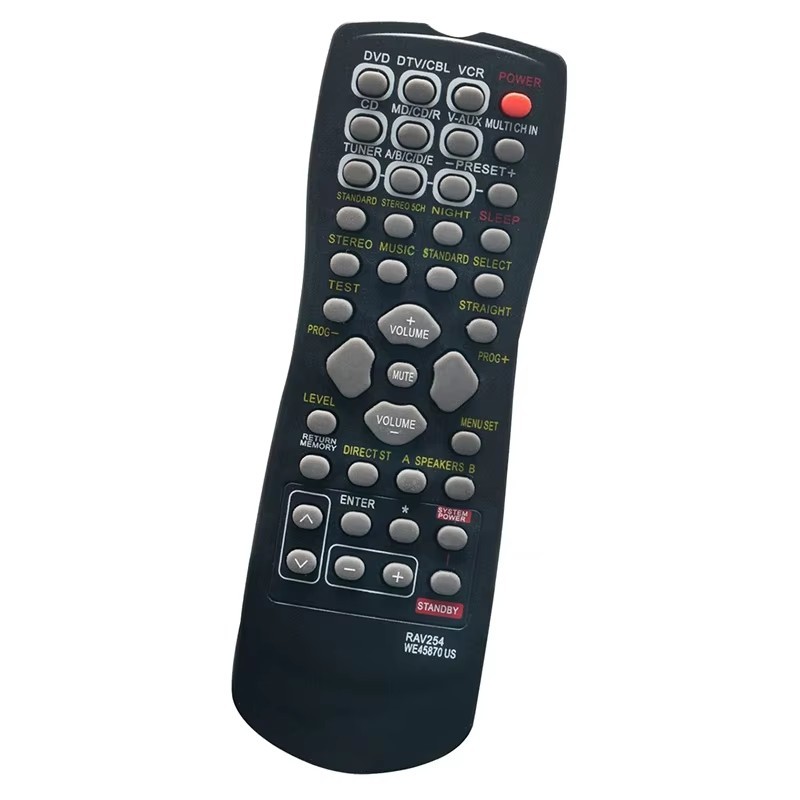 RAV254 เปลี่ยนอุปกรณ์เสริมรีโมทคอนโทรลสําหรับ Yamaha Receiver RX-V496 HTR-5240 HTR-5250 HTR-5630 RX-V350 RX-V359 RX-V390