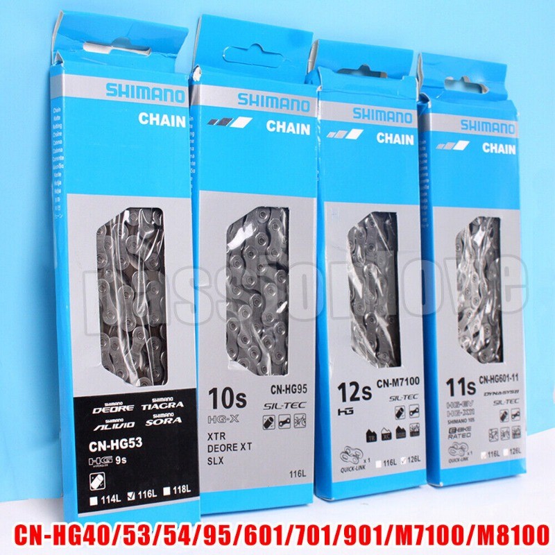 โซ่ Shimano 6/7/8/9/10/11/12 ความเร็ว 116/126 Link HG53/955/701/901/M8100