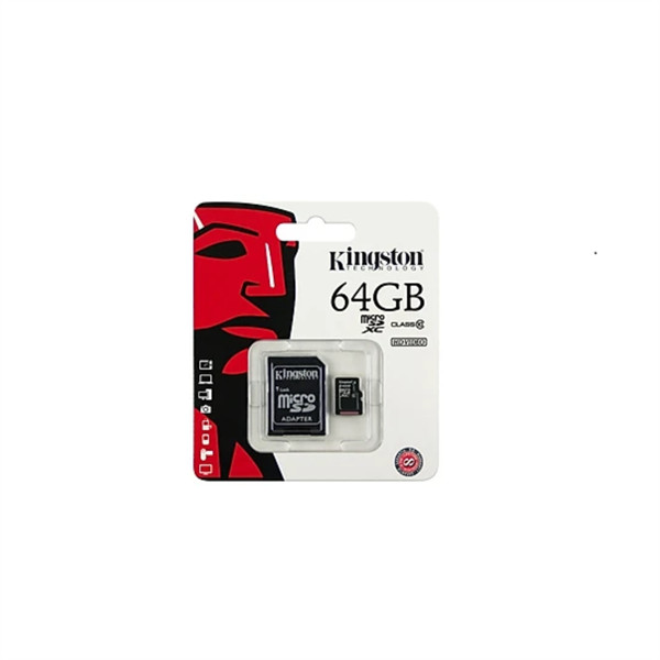 การ์ดหน่วยความจํา MicroSD 64G KingSton Box Class10 80Mb/s - (รวมอะแดปเตอร์ SD)