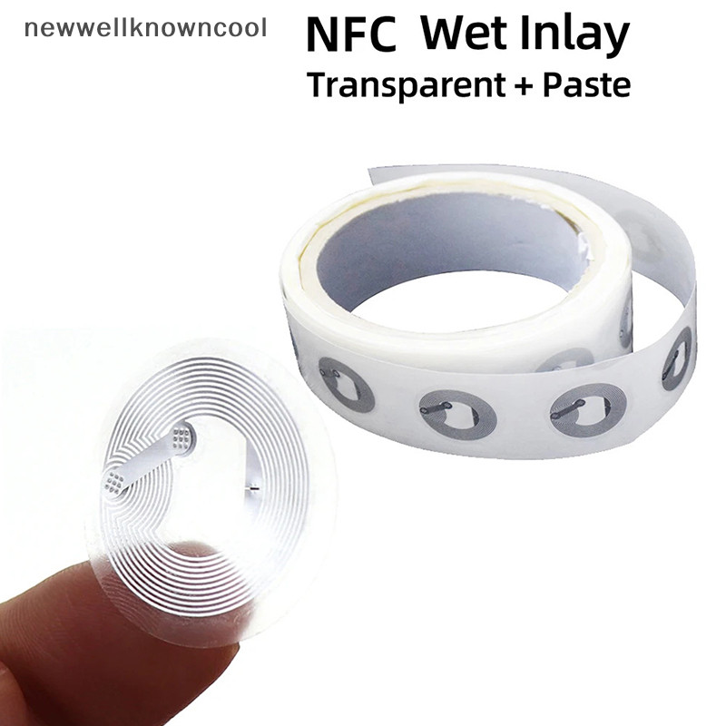 Newwellknowncool 10pcs Ntag213 Ntag215 NFC Tag สติกเกอร์ 13.56MHz ISO14443A ป้ายโทรศัพท์ที่มีอยู่ RFID ป้ายกาว AAD