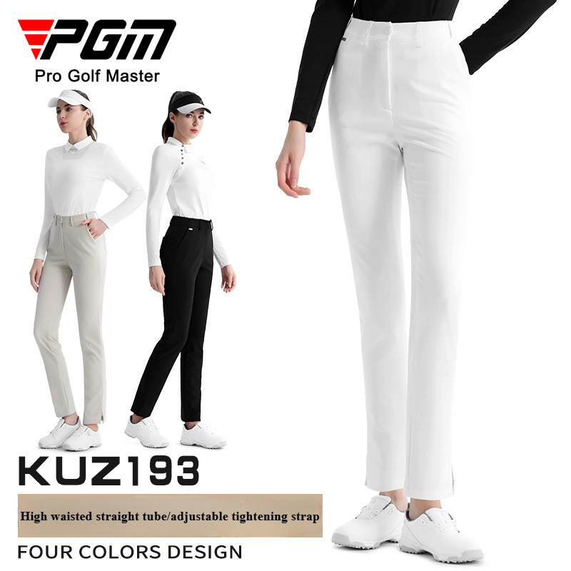 PGM KUZ193 กางเกงกอล์ฟสตรี กางเกงขายาวเอวสูง