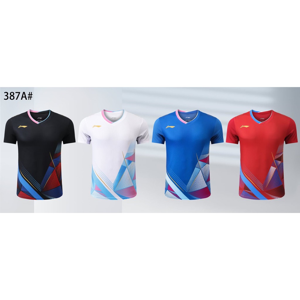 แฟชั่นใหม่จัดส่งภายใน 48 ชั่วโมงเสื้อยืดแบดมินตันสไตล์ใหม่เสื้อแข่งมืออาชีพระบายอากาศแห้งเร็วย์