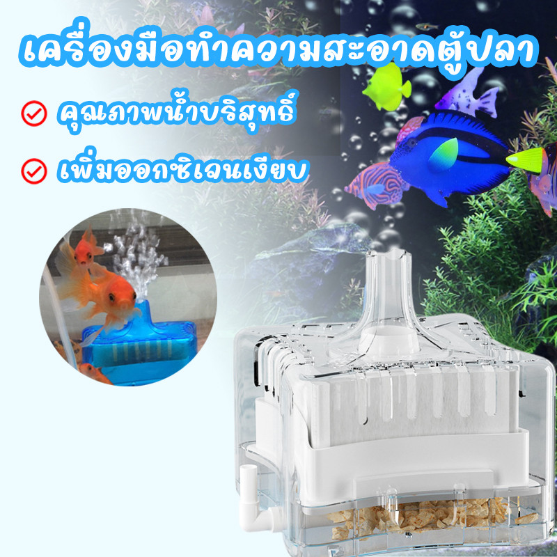 พิพิธภัณฑ์สัตว์น้ำปั๊มลม กรองน้ำสะอาด เพิ่มออกซิเจนในน้ำ กรองเหลี่ยมซุปเปอร์ กรองเหลี่ยม กรองน้ำตู้ปลา