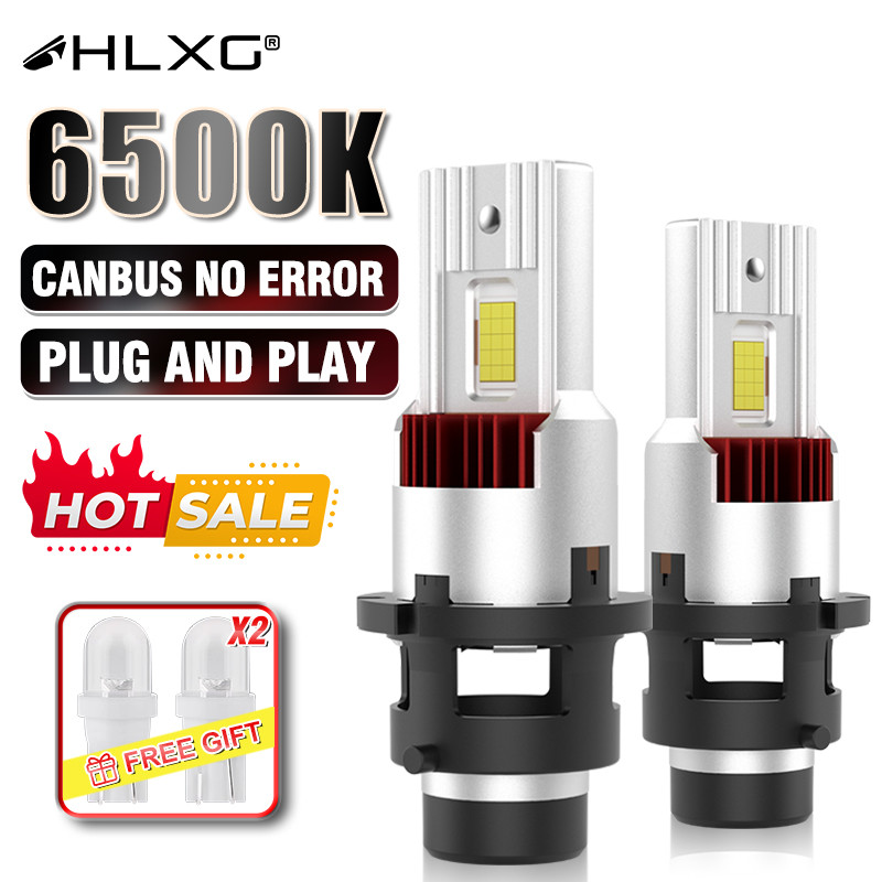 Hlxg Mini ขนาด D2S D4S LED ไฟหน้าหลอดไฟ Canbus ไร้สาย HID LED D2R D4R Xenon Turbo รถหมอกโคมไฟต่ํา 12V 24V