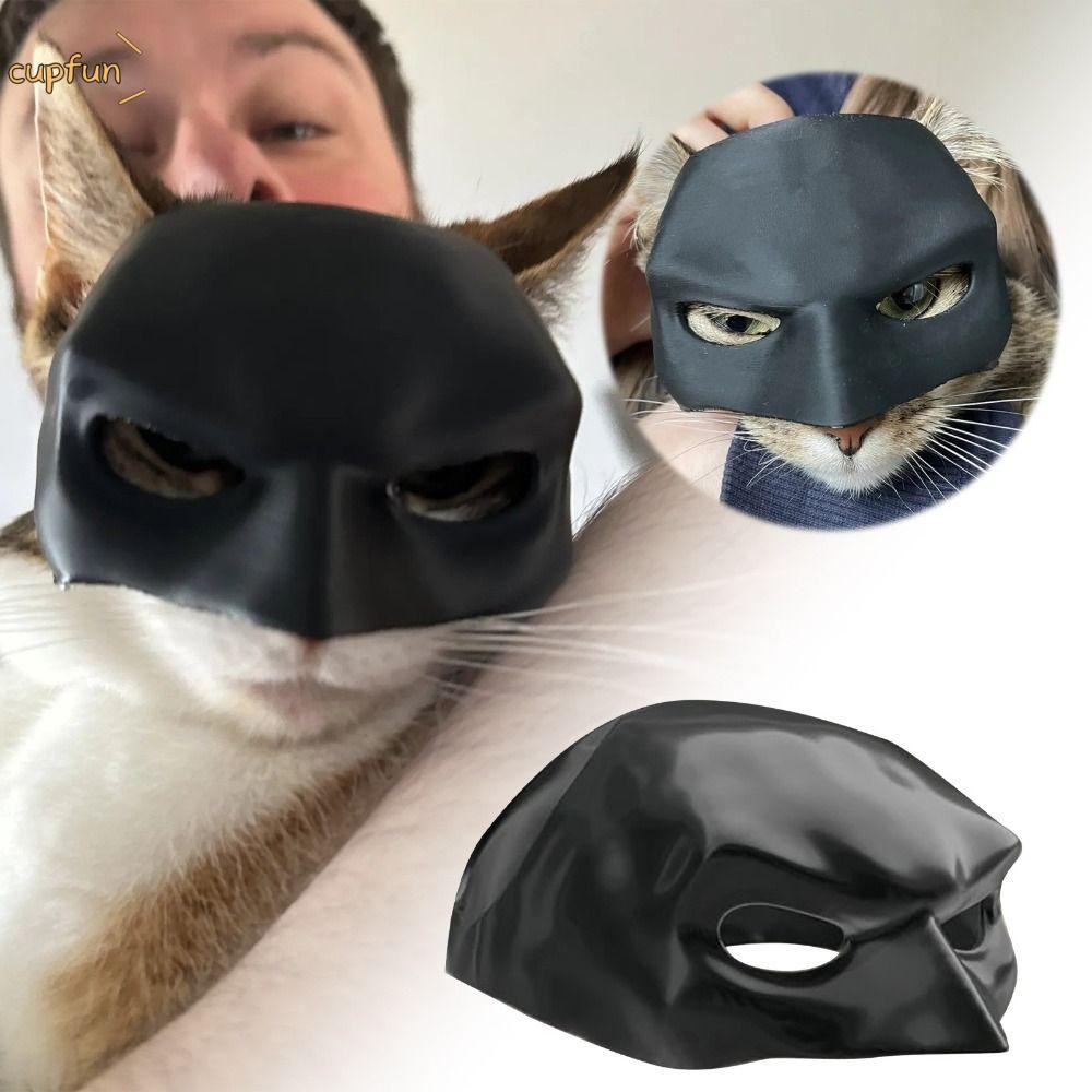 Cupfun ค้างคาว Cat Avenger, สีดําค้างคาวน่ารัก, ของขวัญ Matte Cool Superhero สัตว์เลี้ยงของเล่นสําหรับแมวและสุนัข