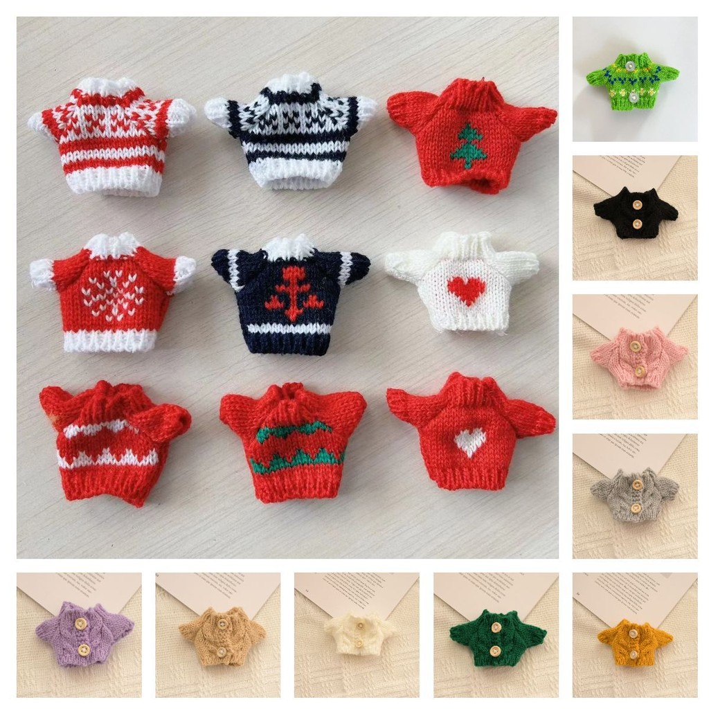 เกาหลี Moru ตุ๊กตาเสื้อกันหนาว10เซนติเมตรเจ้าของเสื้อผ้าสุนัข8คะแนน BJD อุปกรณ์ตุ๊กตาของเล่นตุ๊กตามินิถักเสื้อกันหนาว