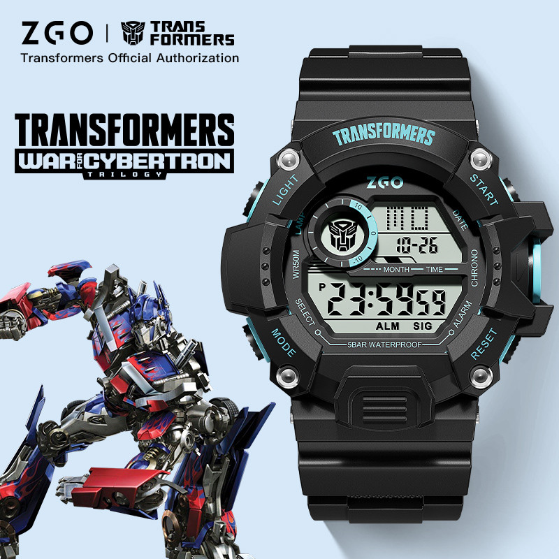 ZGO x นาฬิกาข้อมือ ทรานฟอร์เมอร์ นาฬิกาผู้ชาย นักเรียน อินเทรนด์ กีฬา กันน้ำ 7531