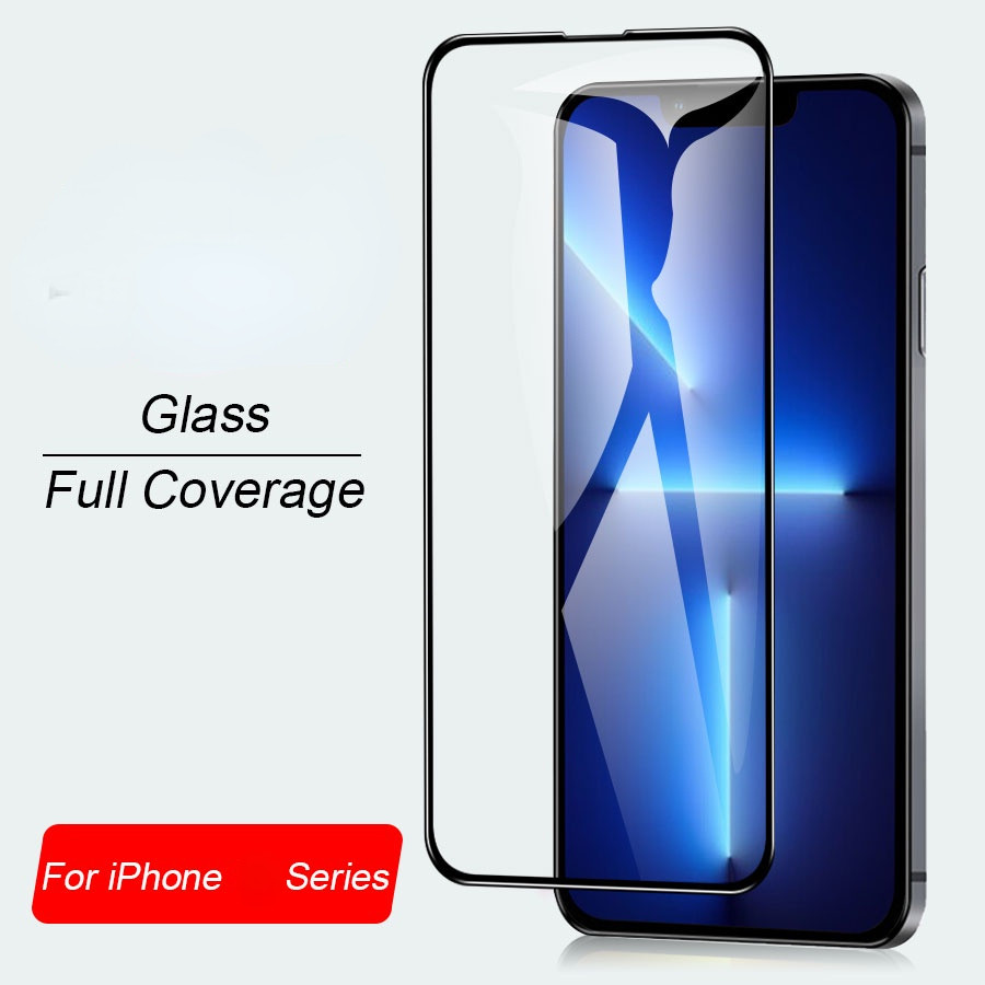 Hd โปร่งใสกระจกนิรภัยสําหรับ iPhone 16 Pro Max 14 13 12 11 Pro Max 16 Plus X XR XS Max ป้องกันหน้าจอกันกระแทก iPhone