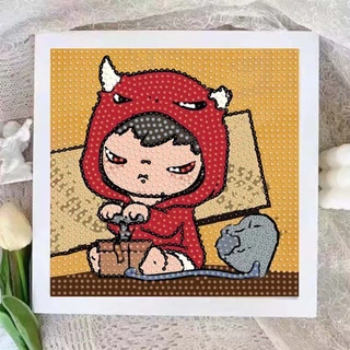 ภาพครอสติสคริสตัล ภาพวาดเพชร Diamond Painting DIY ภาพติดเพชรพร้อมกรอบรูป ลายการ์ตูนสุดน่ารัก diy ของขวัญ