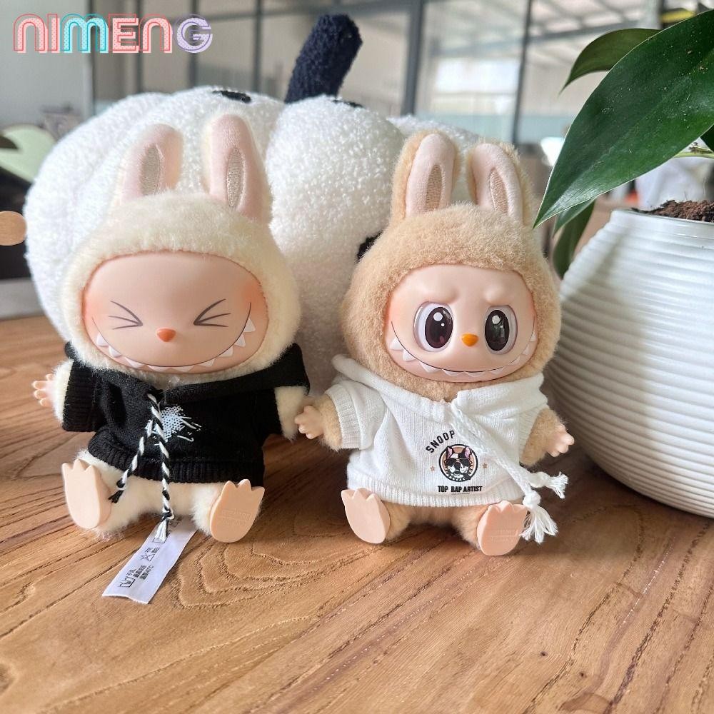 Nimeng Labubu Sit Party Series เสื้อผ้าตุ๊กตา, 17 ซม.Labubu 15 ซม.Labubu ตุ๊กตาเสื้อผ้า,หวาน DIY Handmade เปลี่ยนตุ๊กตาสวมใส่ 15 ซม.Labubu นั่ง Party Series
