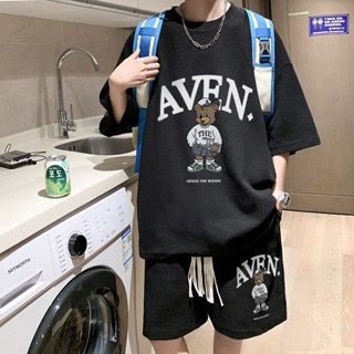 ชุดเซตผู้ชาย แขนสั้นขาสั้น สกรีนลาย SH30