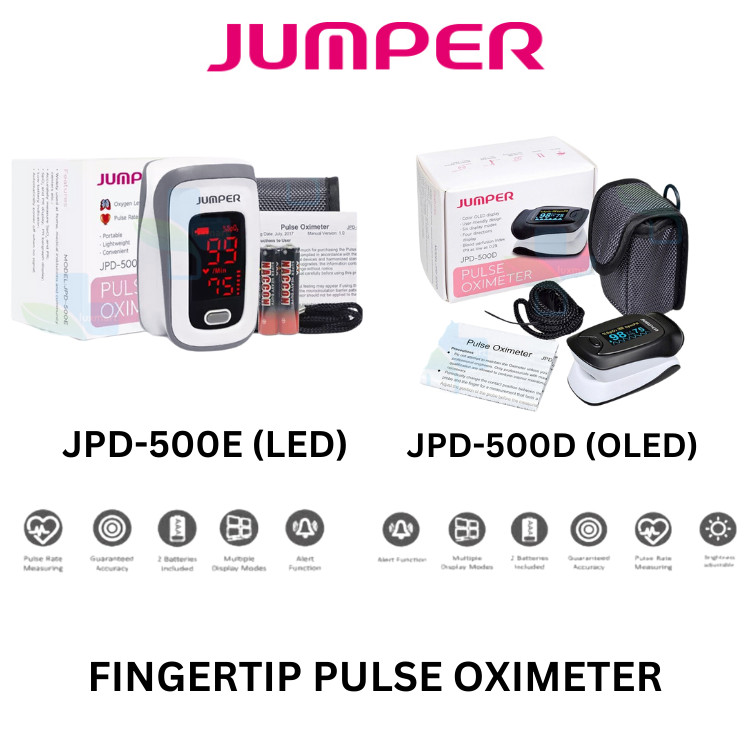 Jumper Pulse Oximeter เครื่องวัดออกซิเจนปลายนิ้ว รุ่น JPD-500D (OLED) / JPD-500E (LED) [ประกัน 1 ปี]