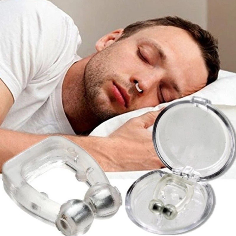 คลิปหนีบจมูกซิลิโคนป้องกันการนอนกรน - ผลิตภัณฑ์ดูแลส่วนบุคคล - Improving Sleep Night - คลิปหนีบจมูก Snoring-stop with Case - อุปกรณ์ป้องกันการกรน - สําหรับผู้ชายและผู้หญิง