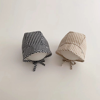 [2-18 เดือน] หมวกเด็กฤดูใบไม้ผลิฤดูใบไม้ร่วงลายสก๊อตหมวกพระร…