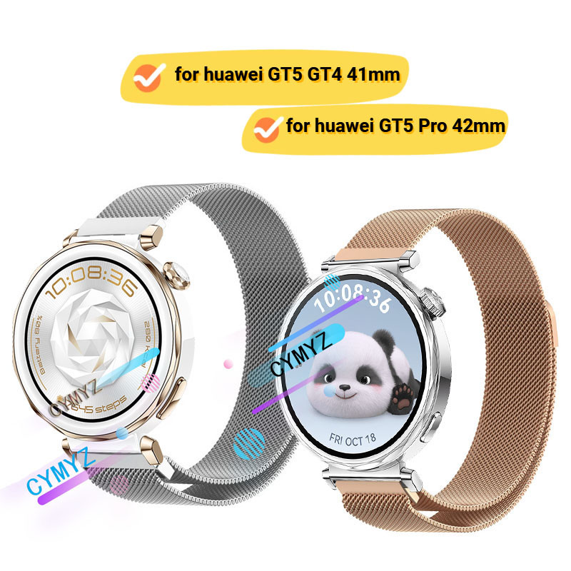 Huawei watch GT5 Pro 42mm strap สายโลหะ huawei watch GT5 GT4 41mm strap สายรัดข้อมือกีฬา