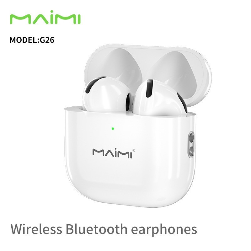 Maimi หูฟังบลูทูธ (รุ่น G26) หูฟังไร้สาย Bluetooth 5.3 เสียงดีไมค์ชัด เบสแน่น แบตเตอรีอึดทน