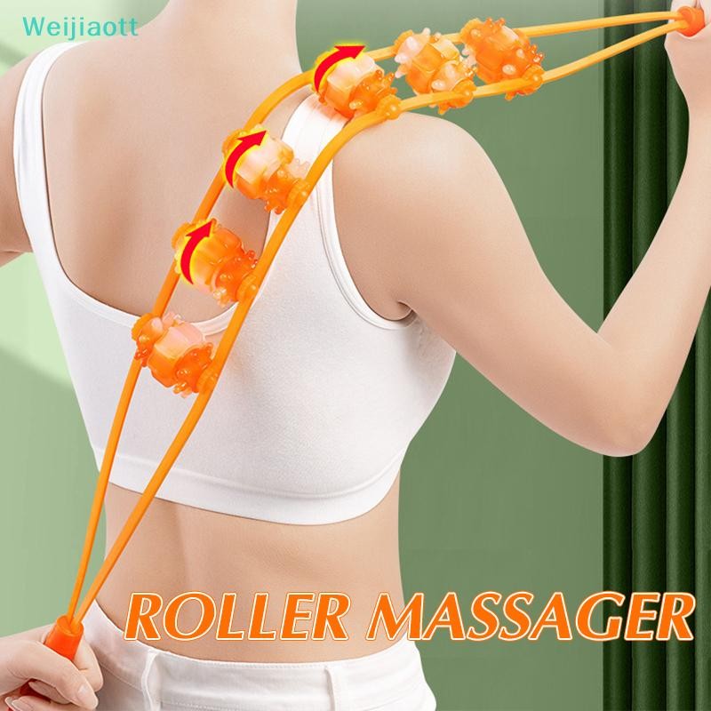Weijiaott พลาสติกกลับ Puller ฟิตเนสบางกลับไหล่เอวนวดคู่มือ Roller นวด Gua Sha เครื่องมือกลับนวด Artifact AO